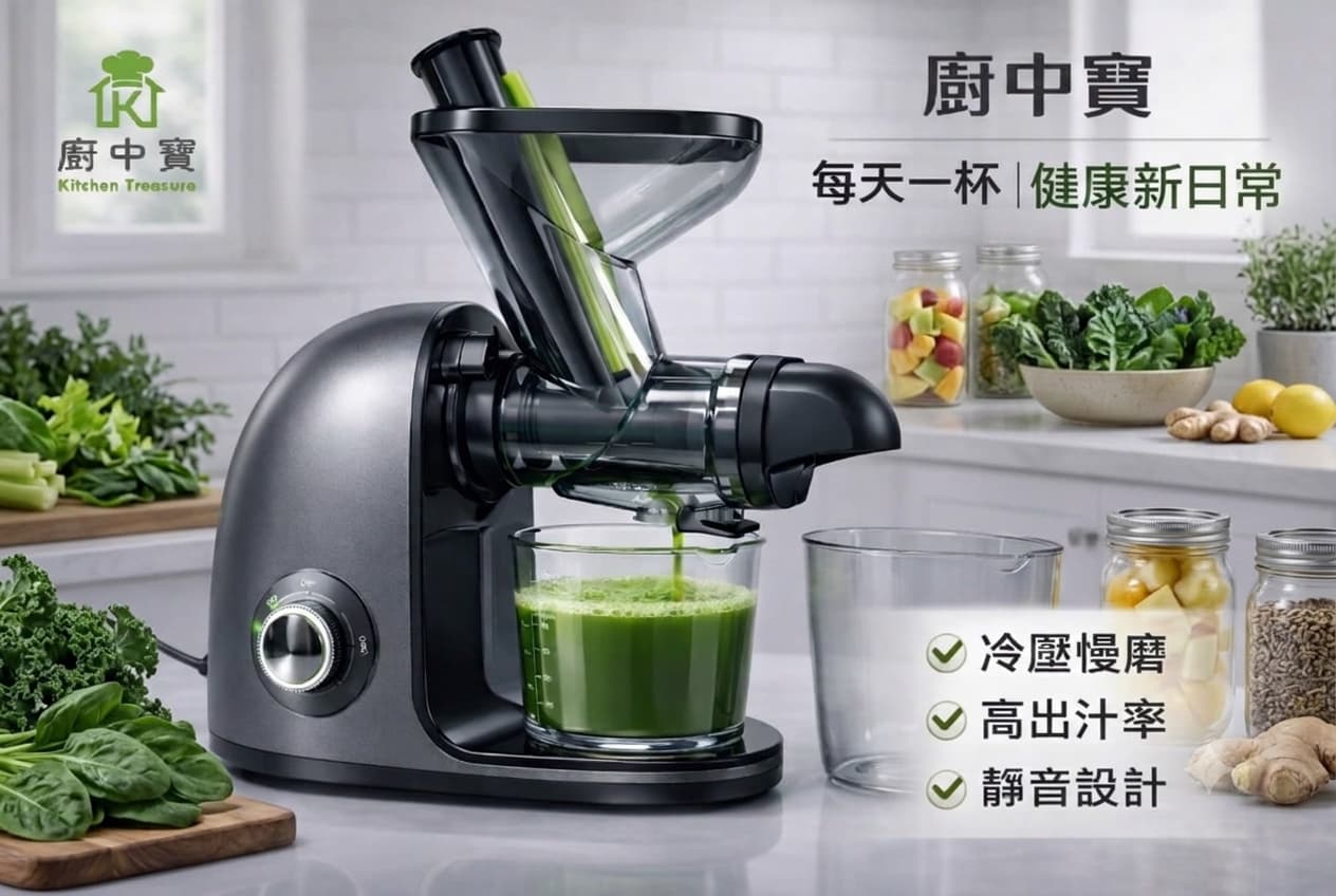 QJ-2018廚中寶-極光灰冷壓慢磨榨汁機